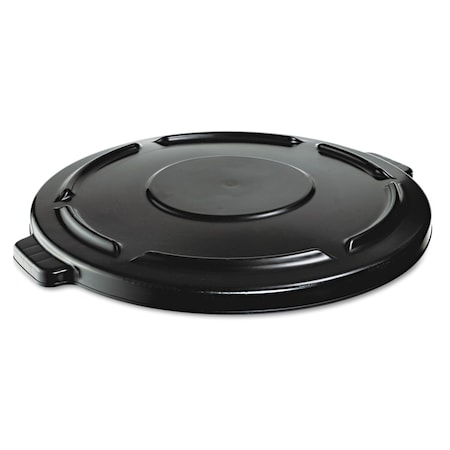 Rubbermaid Commercial Trash Can Lid, Black, Plastic, 24.5 in W/Dia FG264560BLA